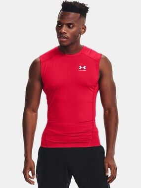 NWT Under Armour Men’s Red Sleeveless Compression Tank
